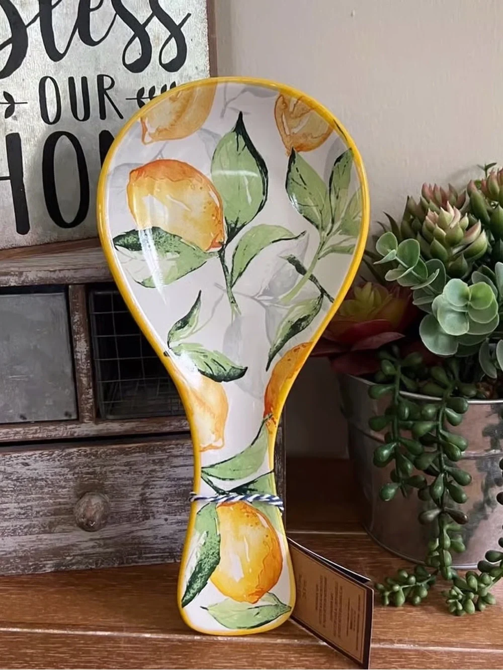 New Decorative Ceramic Lemon Spoon Rest